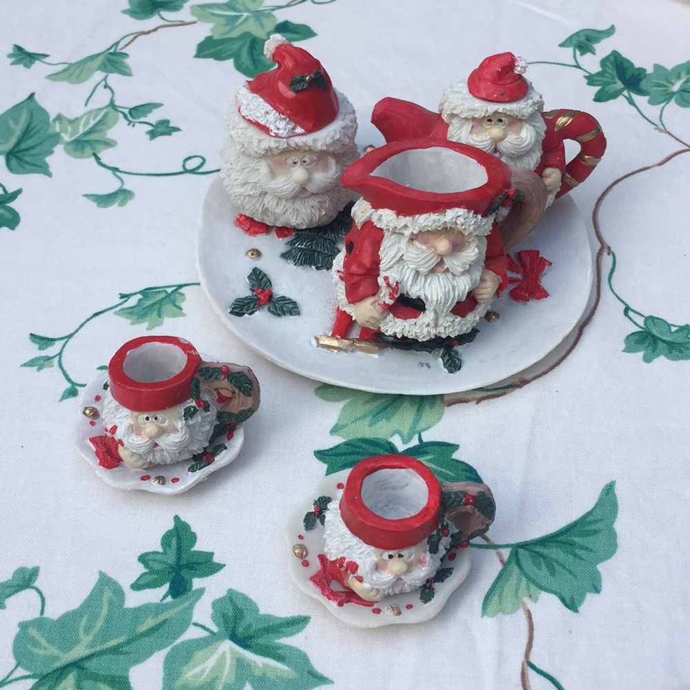 Miniature Santa/Christmas Tea Set